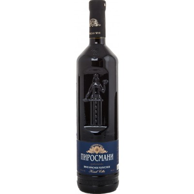 Вино "Пиросмани" красное полусухое 0,75л кр.10,5-13%