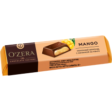 Шоколадный батончик "OZERA" молочный с начинкой манго 50 гр