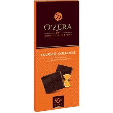 Шоколад "OZERA" Черный с апельсином 55% какао 90 гр