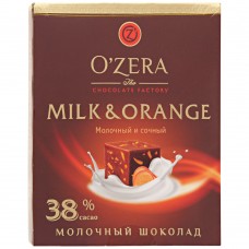 Шоколад "OZERA Молочный с апельсином" 38% какао 90 гр