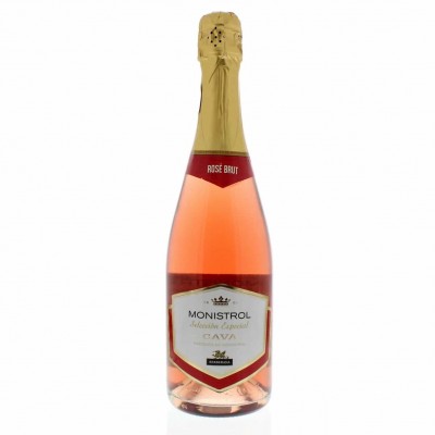 Вино игристое "Монистроль" Селексьон Эспесиаль Берберана розовое брют, 0,75л кр.11,5%