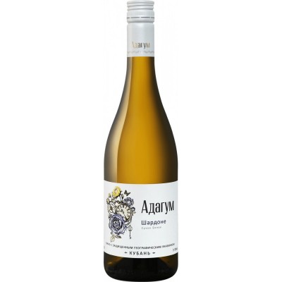 Вино "Адагум" Шардоне белое сухое 11-12% 0,75