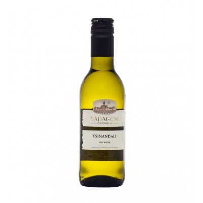 Вино Бадагони "Цинандали" белое сухое 0,187л кр.12-14%