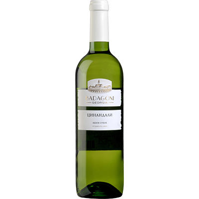 Вино Бадагони "Цинандали" белое сухое 0,75л кр.11-13%