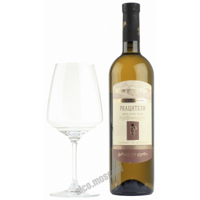 Вино Вазиани "Ркацители" столовое белое сухое 0,75л кр.12%