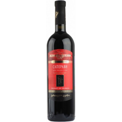 Вино Вазиани "Саперави" столовое красное сухое 0,75л кр.12%