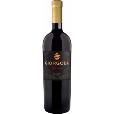 Вино Гиоргоба "Мукузани" красное сухое 0,75л кр.11-13%