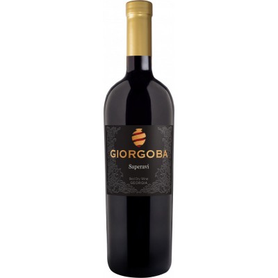 Вино Гиоргоба "Саперави" столовое красное сухое 0,75л кр.11-13%