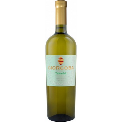 Вино Гиоргоба "Цинандали" белое сухое 0.75л кр.11-13%