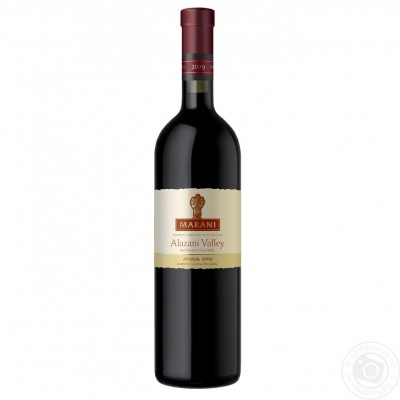 Вино Марани Алазанская долина столовое красное полусладкое 0,75л кр.12%