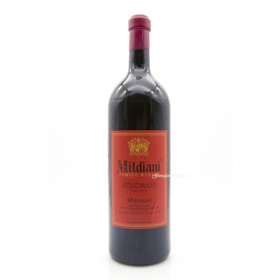 Вино Милдиани Мукузани столовое красное сухое 3л кр.11-13%