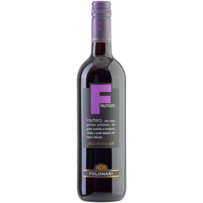Вино Фолонари "Фруттато Делле Венецие" красное сухое 0,75л кр.11,5%