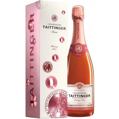 Шампанское "Тэтенжэ" Престиж Розе П/У розовое брют 0,75л кр.12,5%