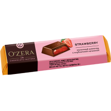 Шоколадный батончик "OZERA" молочный с клубничной начинкой 50 гр