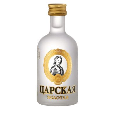 Водка «Царская» Золотая 40% 0,05