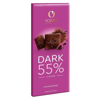 Шоколад «OZERA» Дарк горький шоколад 55% какао 90 гр