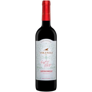 Вино «Братья Асканели» Саперави Мускат красное полусладкое 12%  0,75