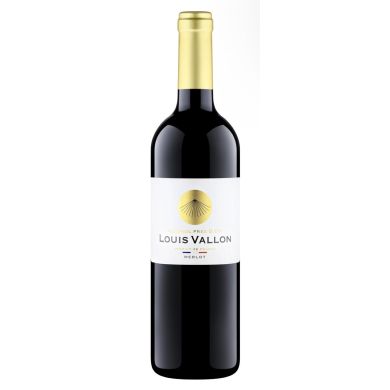Вино безалкогольное «Луи Валлон Мерло» красное полусухое 0,5% 0,75